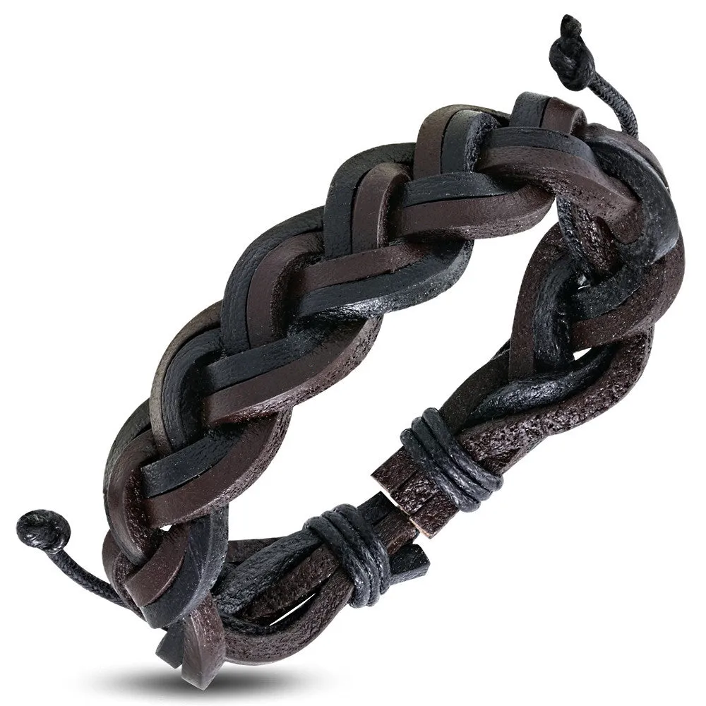 Duo Tone Leather Bracelet