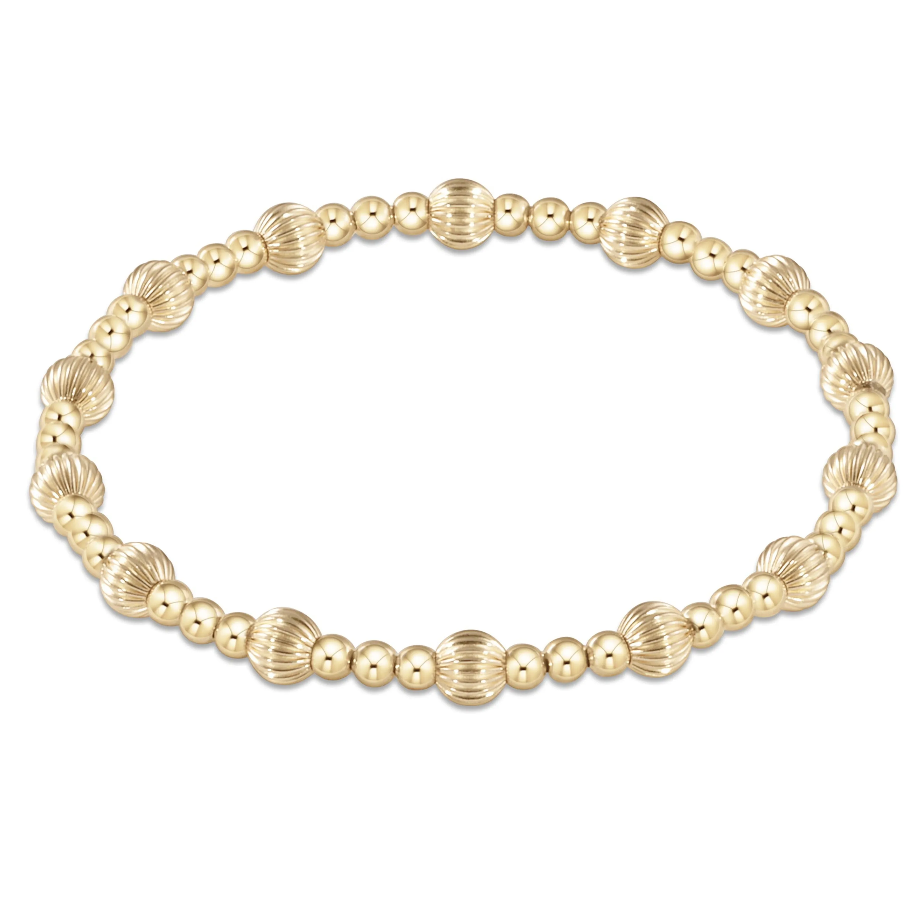 E Newton Dignity Sincerity Pattern 5mm Bead Bracelet