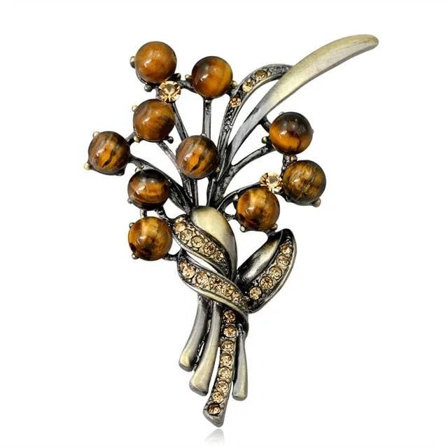 Elegant Flower Brooch Tree Pins