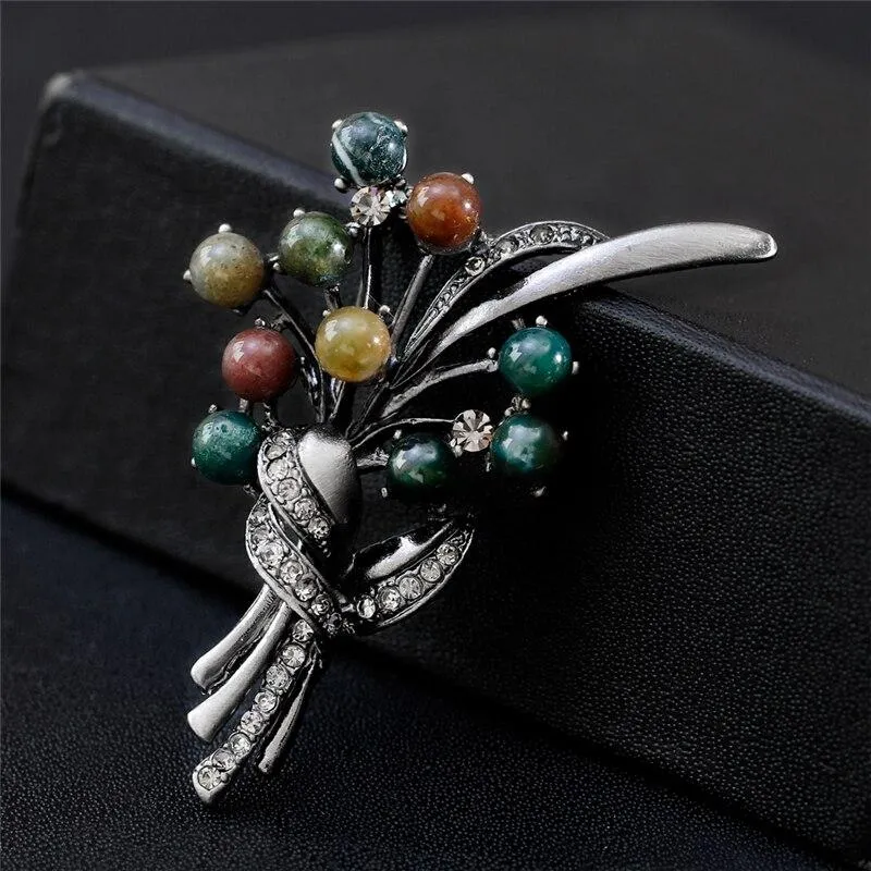 Elegant Flower Brooch Tree Pins