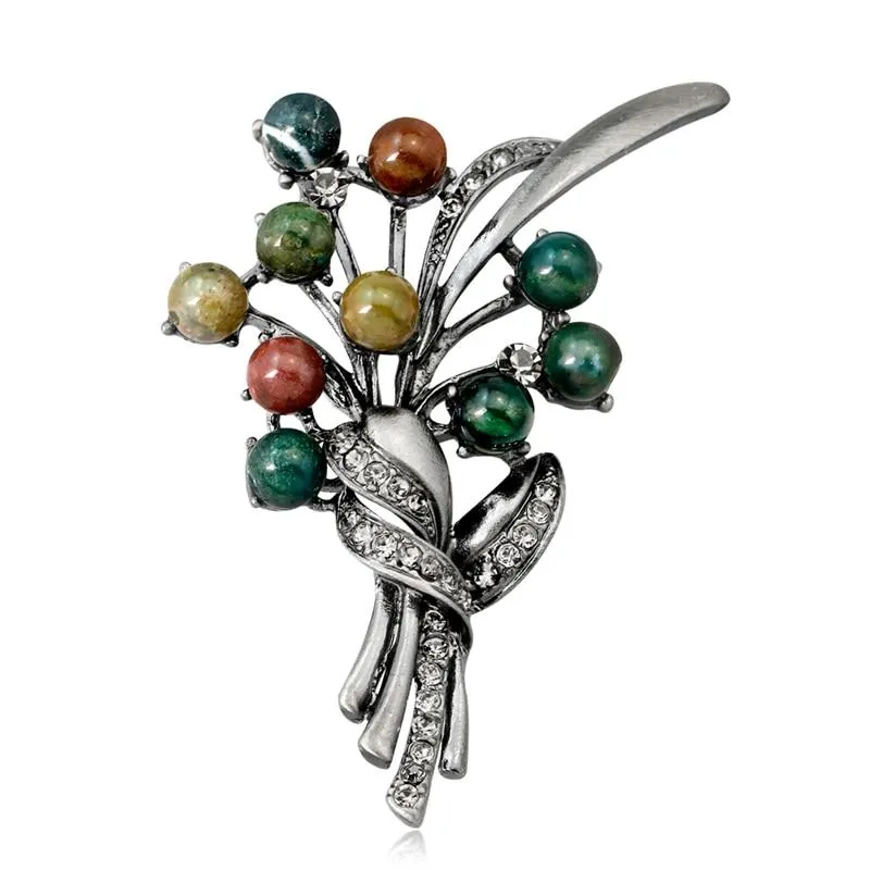 Elegant Flower Brooch Tree Pins