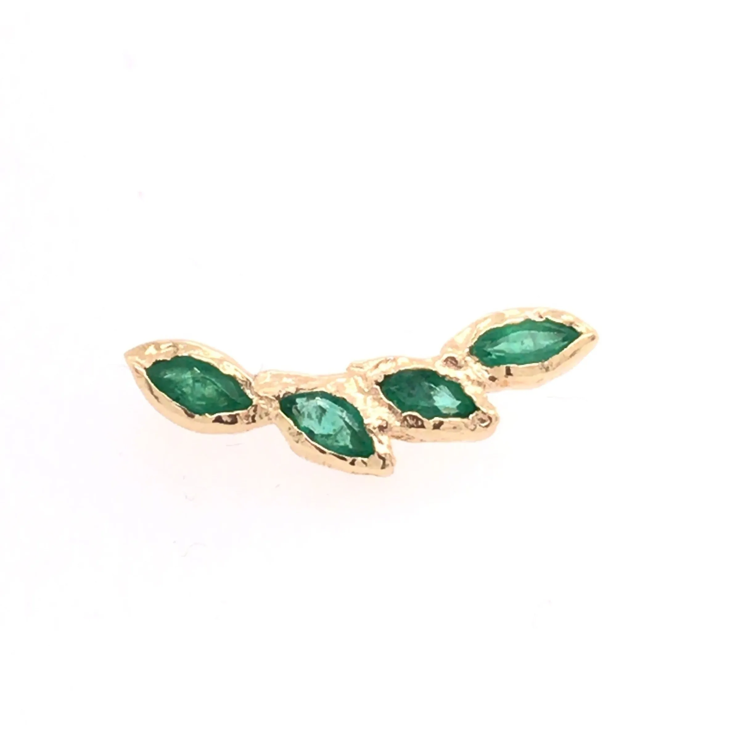 Emerald Petal Ear Climber