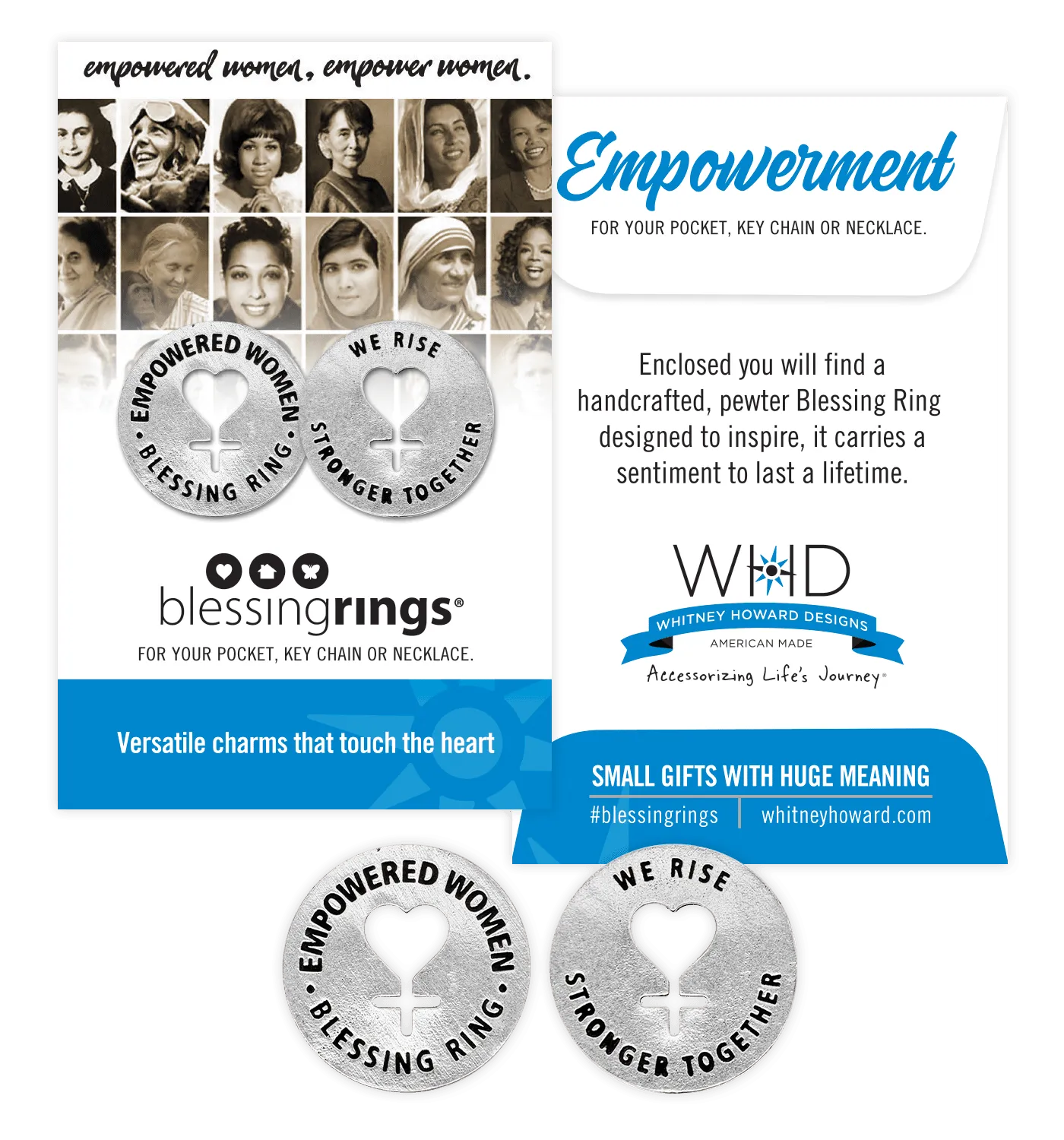 Empowered Women Blessing Ring Charm