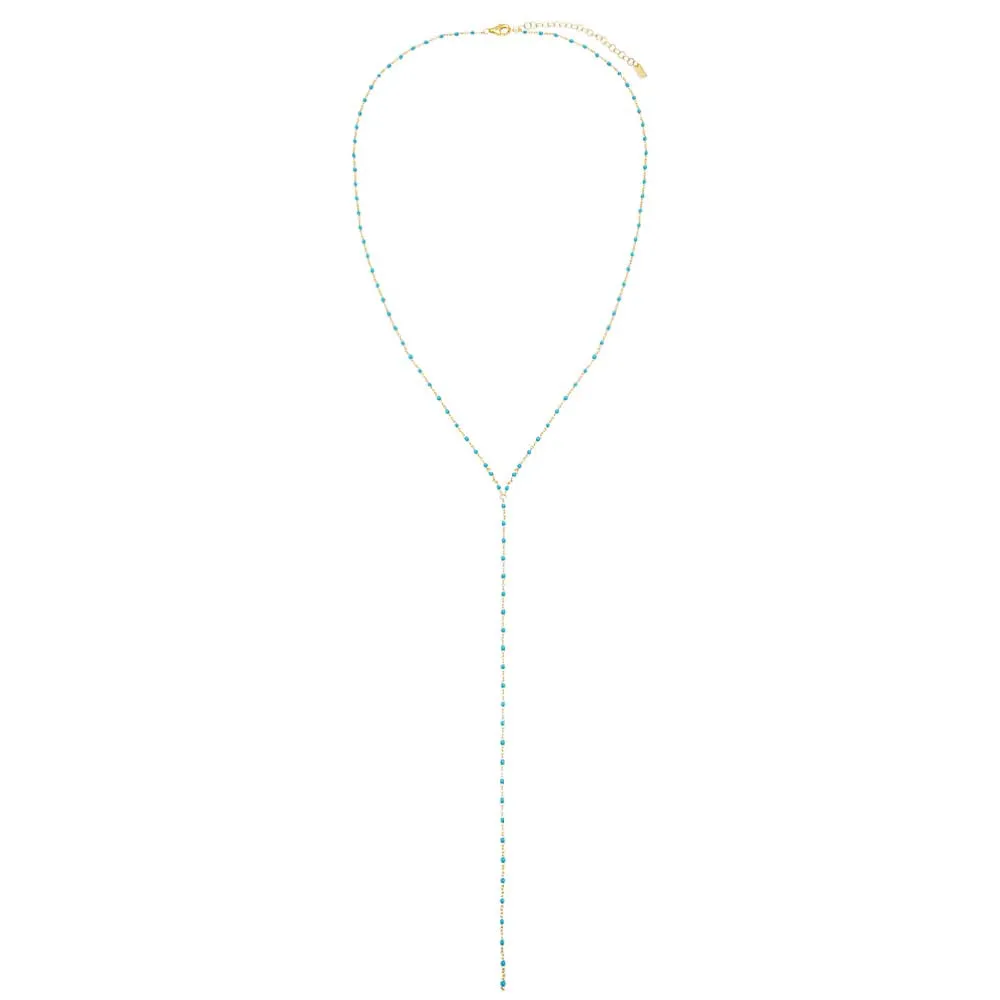 Enamel Beaded Lariat