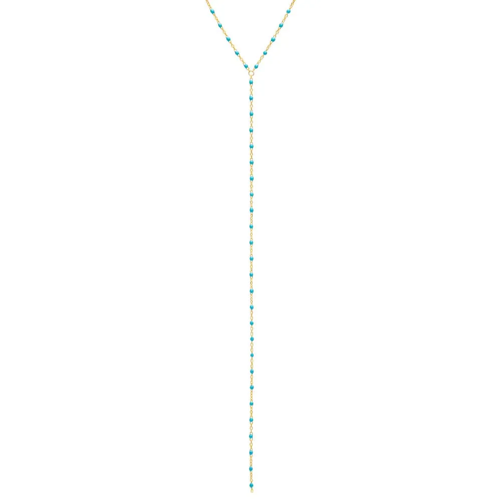Enamel Beaded Lariat