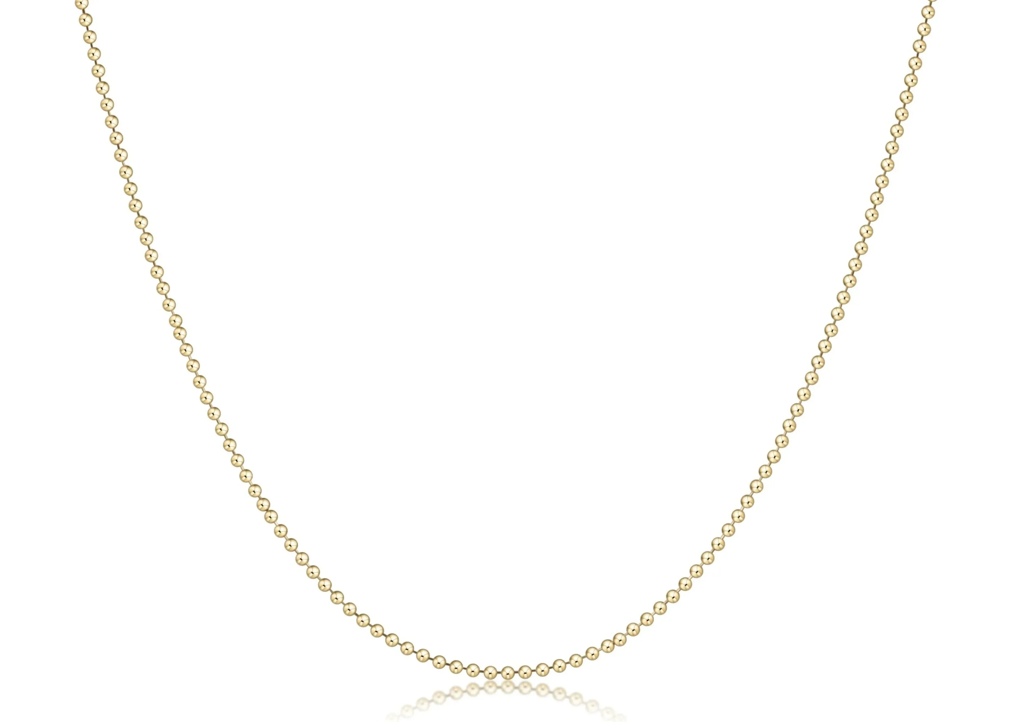 eNewton 15" Choker Classic Beaded Gold Chain