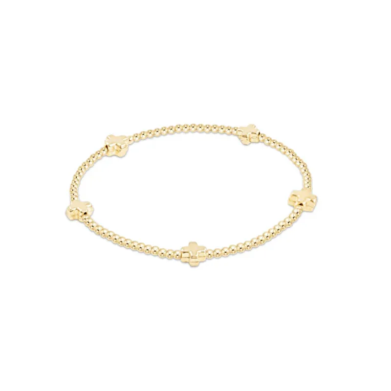 enewton | egirl Signature Cross Small Gold Pattern 2mm {Gold}