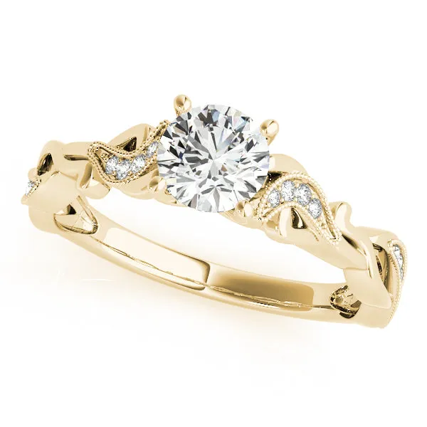Engagement Ring With Twisted Shank - TN51109-E