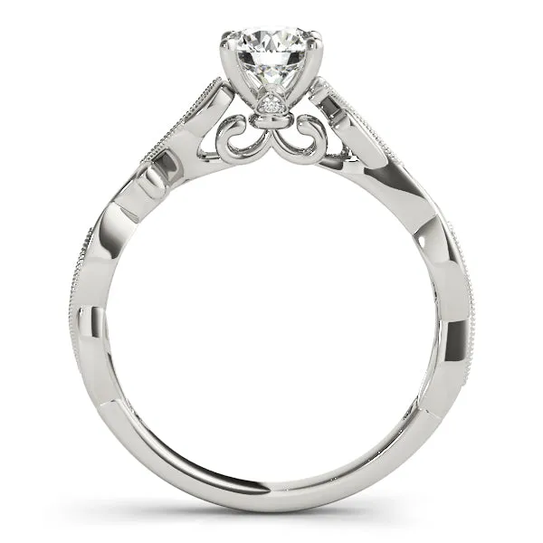 Engagement Ring With Twisted Shank - TN51109-E