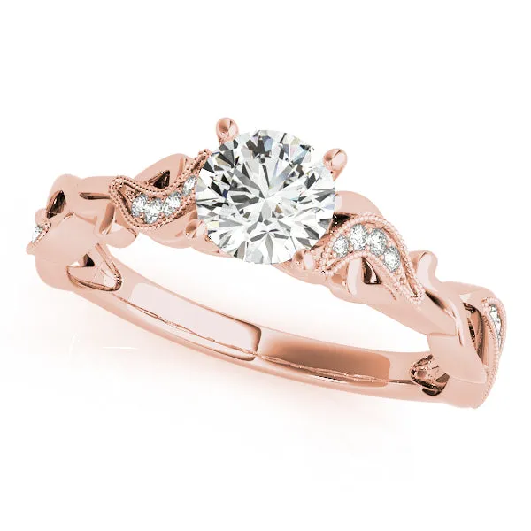 Engagement Ring With Twisted Shank - TN51109-E