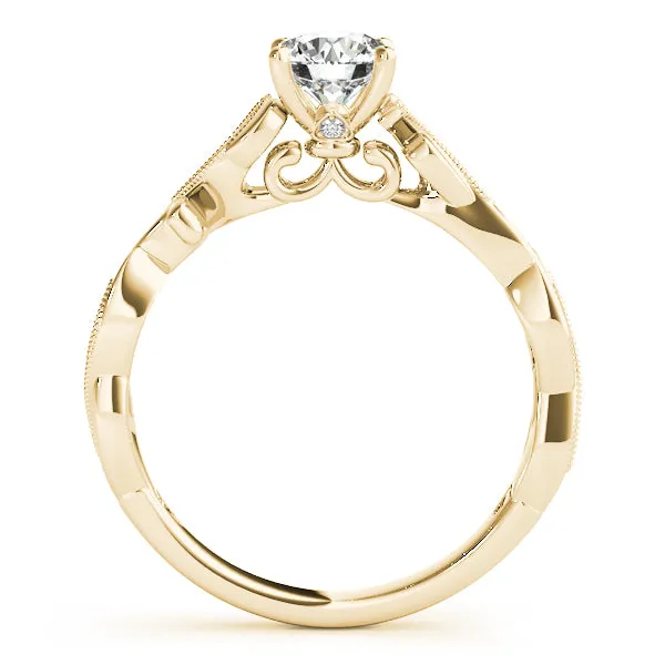 Engagement Ring With Twisted Shank - TN51109-E