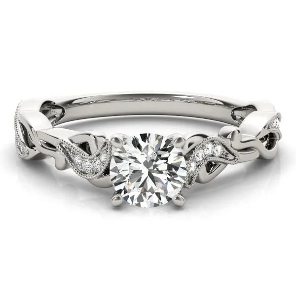 Engagement Ring With Twisted Shank - TN51109-E