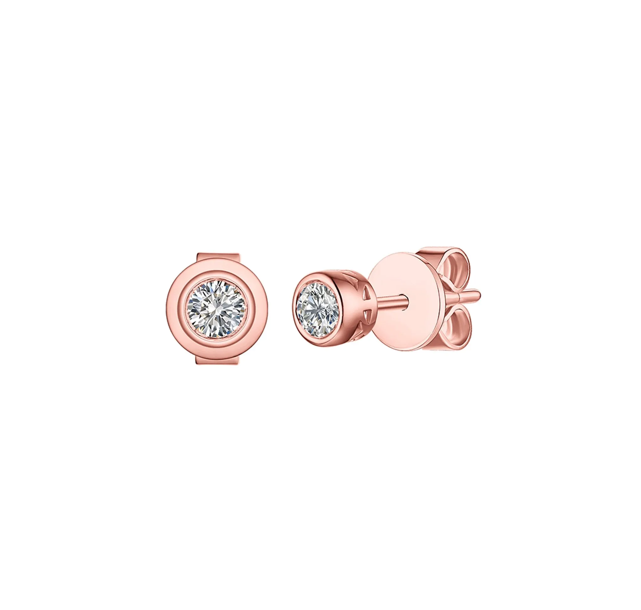 Essentials 0.25ct Solitaire Bezel Earrings <br> E-00126WHT