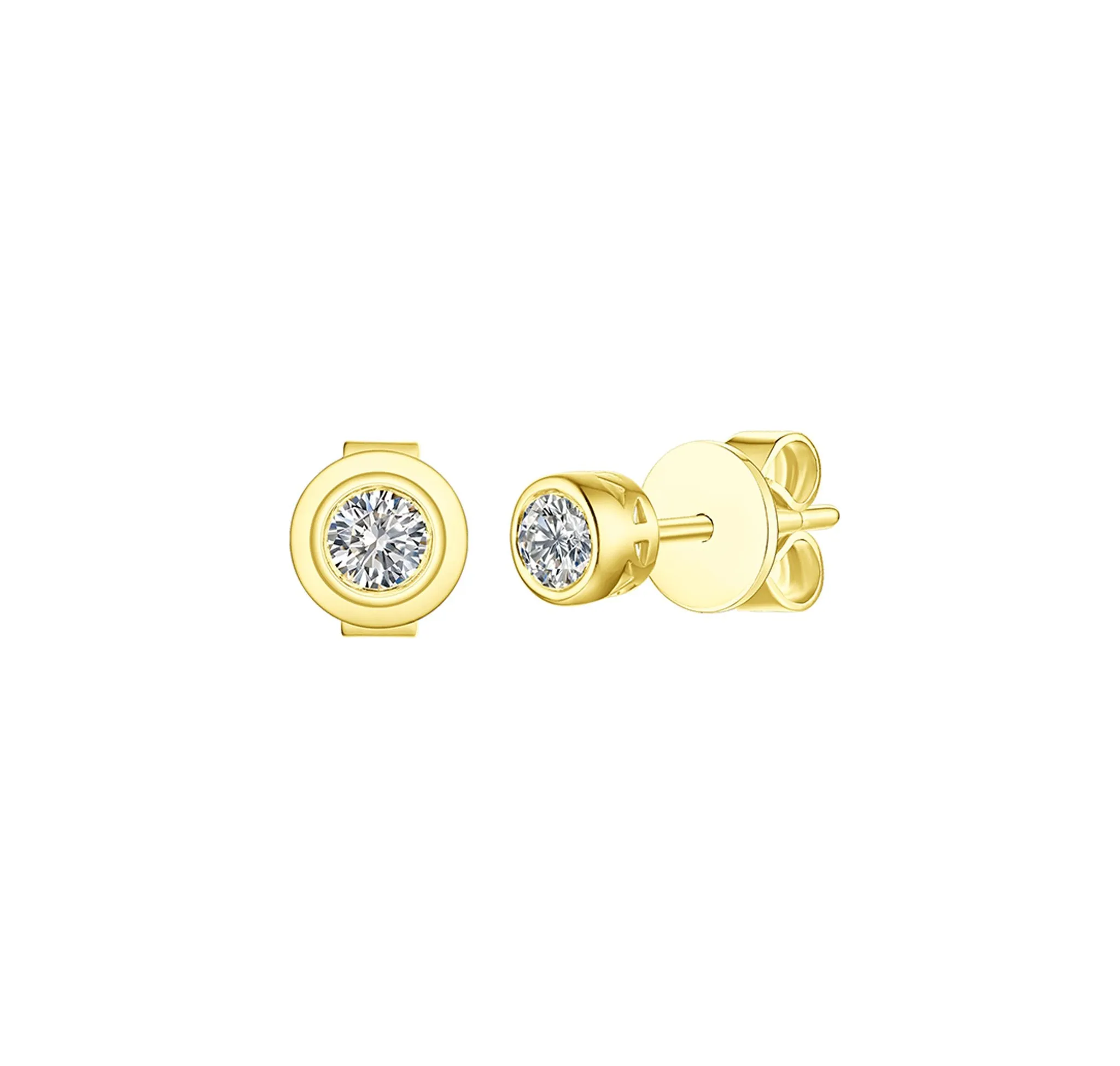 Essentials 0.25ct Solitaire Bezel Earrings <br> E-00126WHT