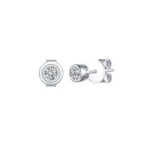 Essentials 0.25ct Solitaire Bezel Earrings <br> E-00126WHT