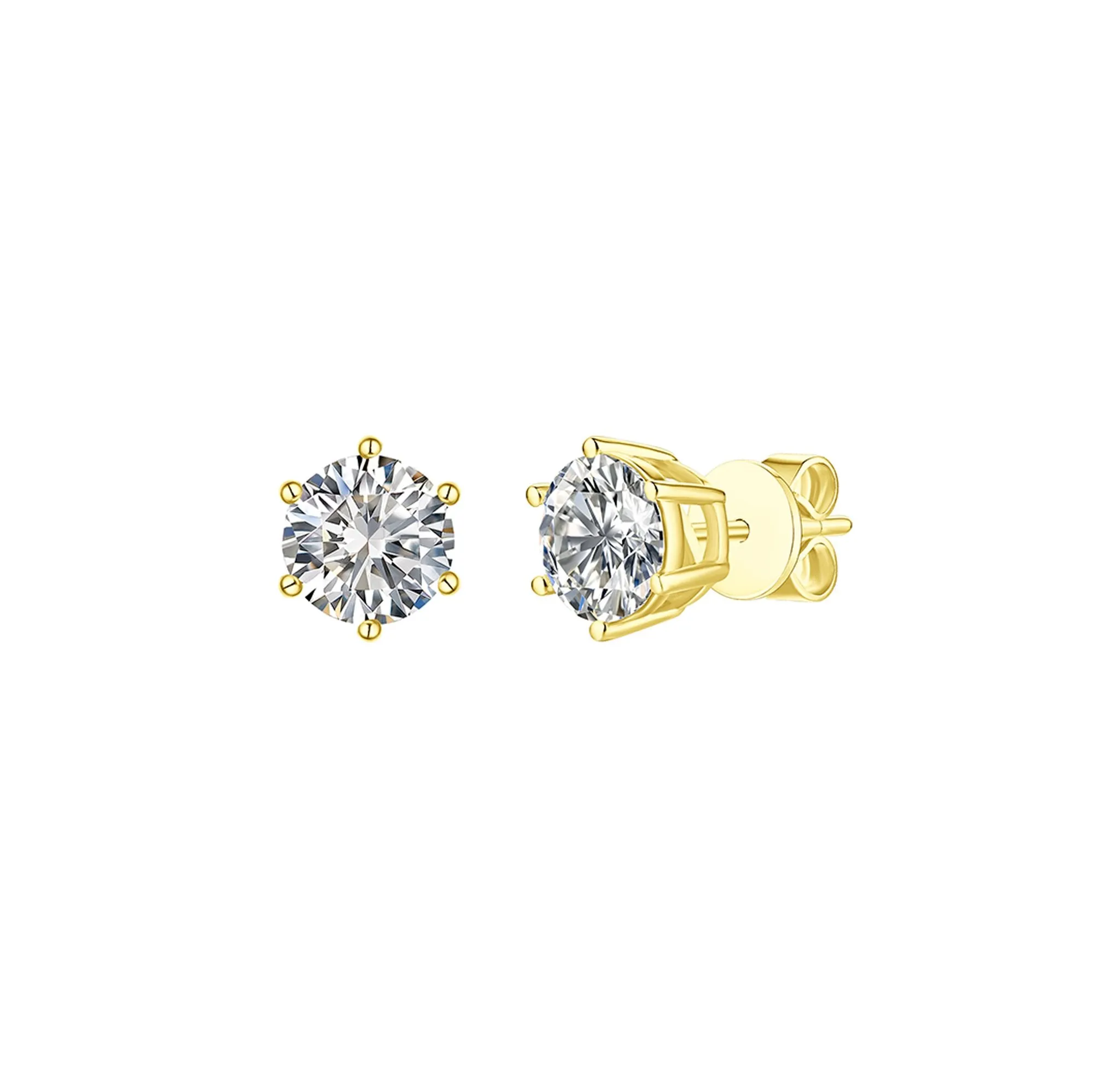 Essentials 1.90ct Solitaire Earrings <br> E-00125WHT