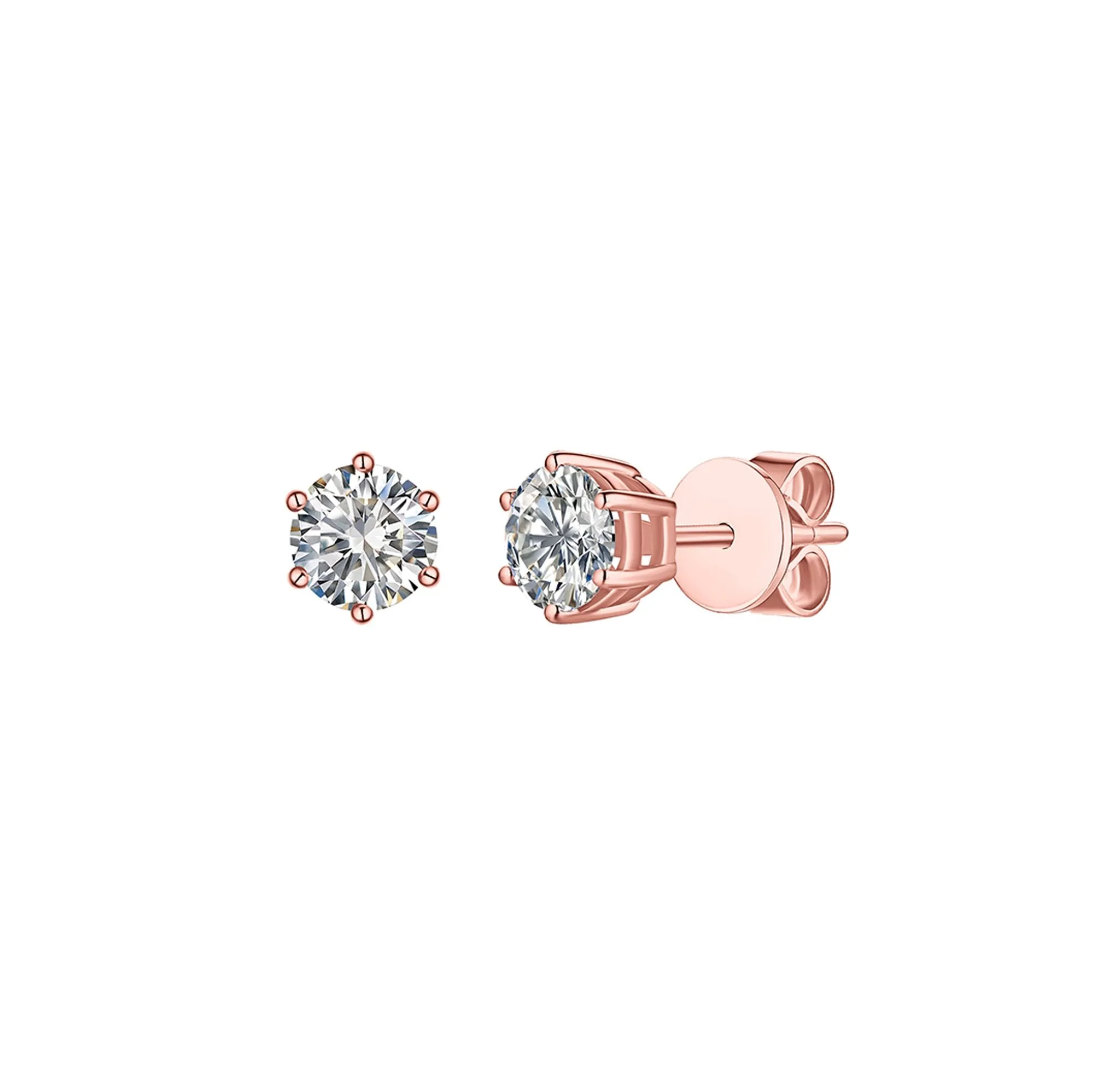 Essentials 1ct Solitaire Earrings <br> E-00123WHT