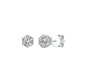 Essentials 1ct Solitaire Earrings <br> E-00123WHT