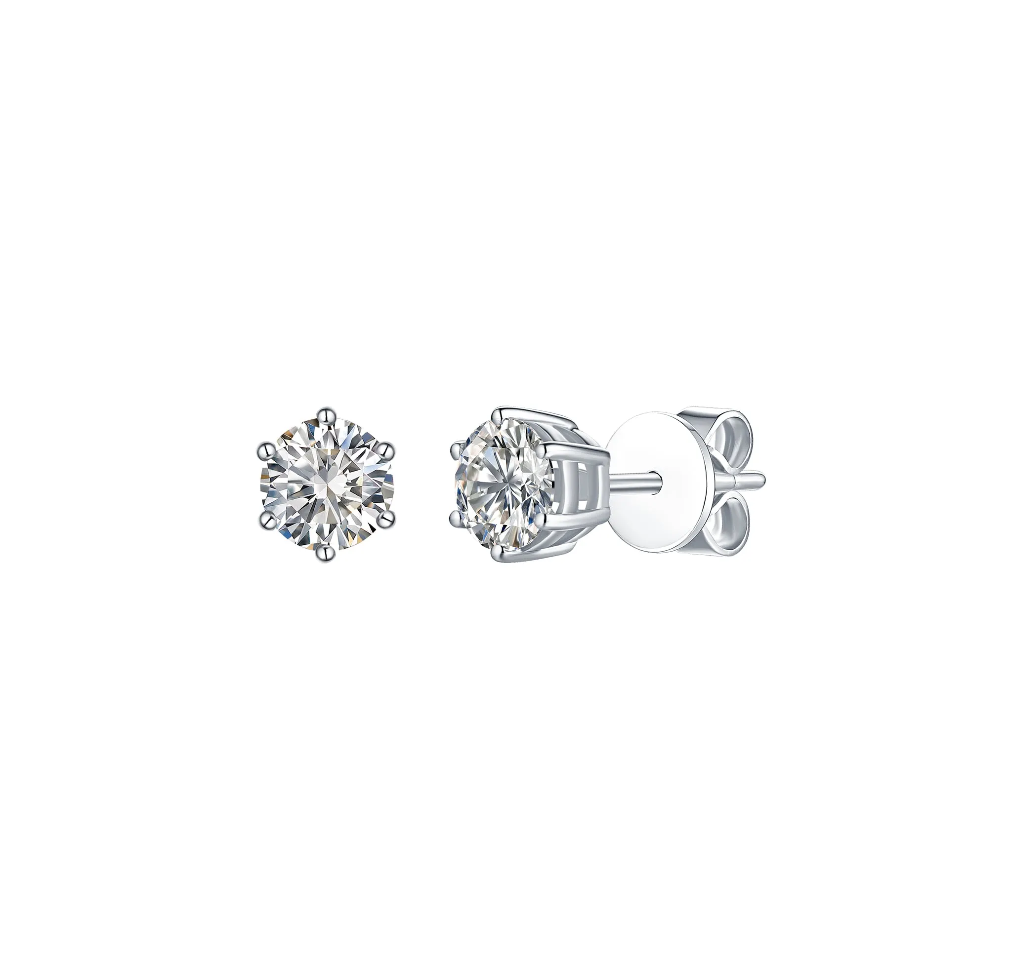 Essentials 1ct Solitaire Earrings <br> E-00123WHT