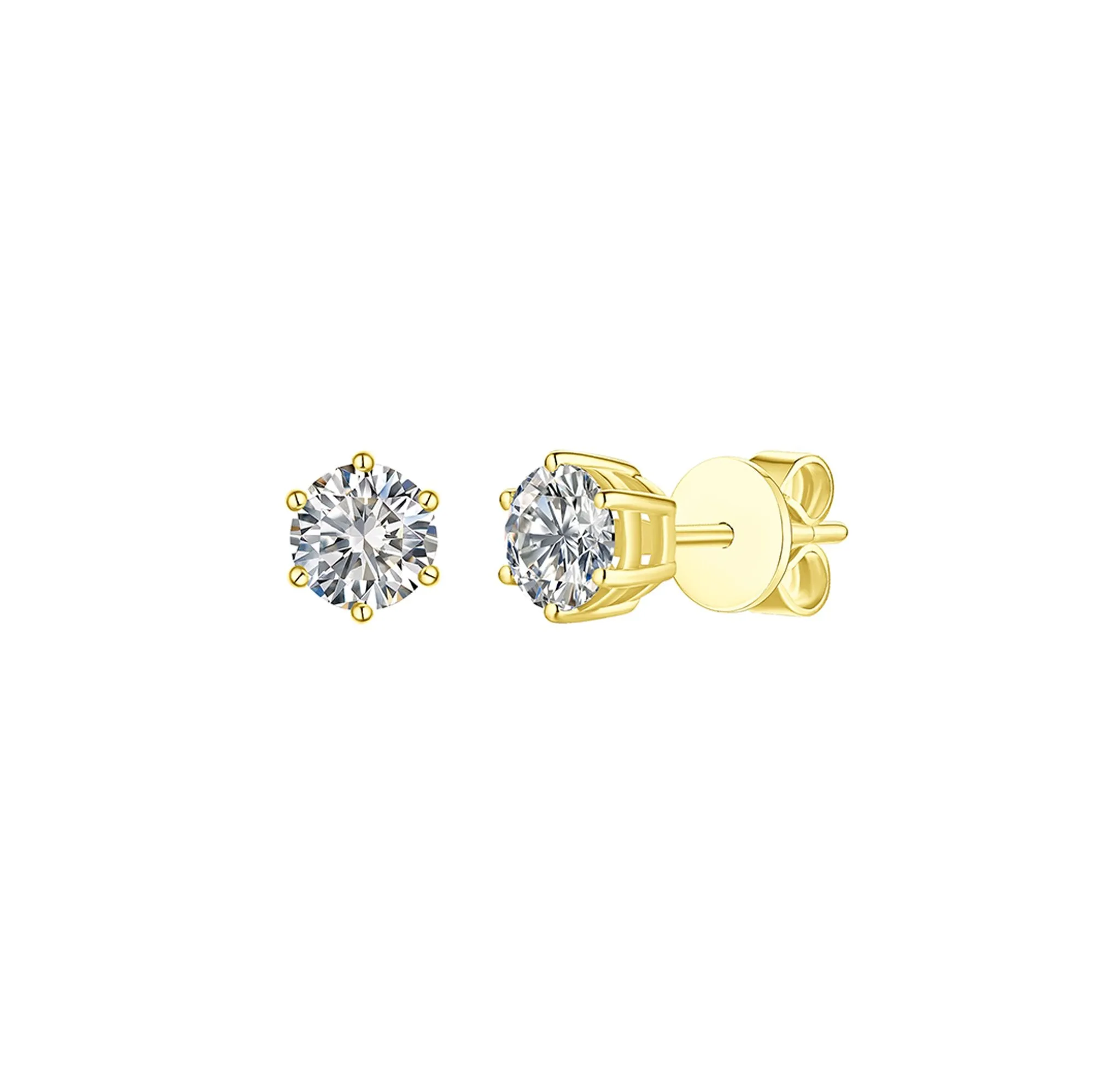 Essentials 1ct Solitaire Earrings <br> E-00123WHT