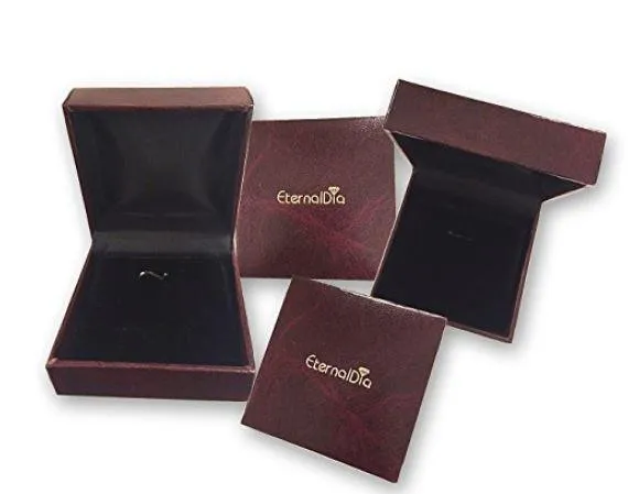 EternalDia 0.10 Cttw Diamond Wedding Stackable Band in 10k White Gold