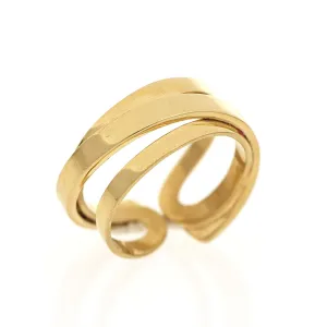 Etna gold twisted ring