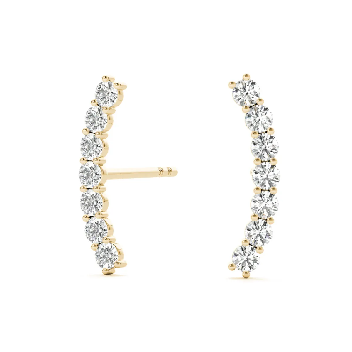 Five-stone Diamond Ear Climbers