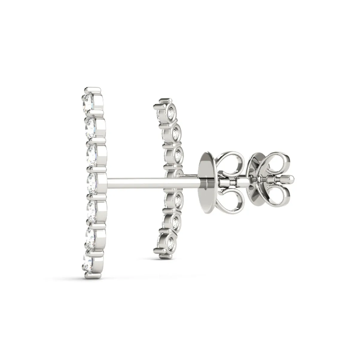 Five-stone Diamond Ear Climbers