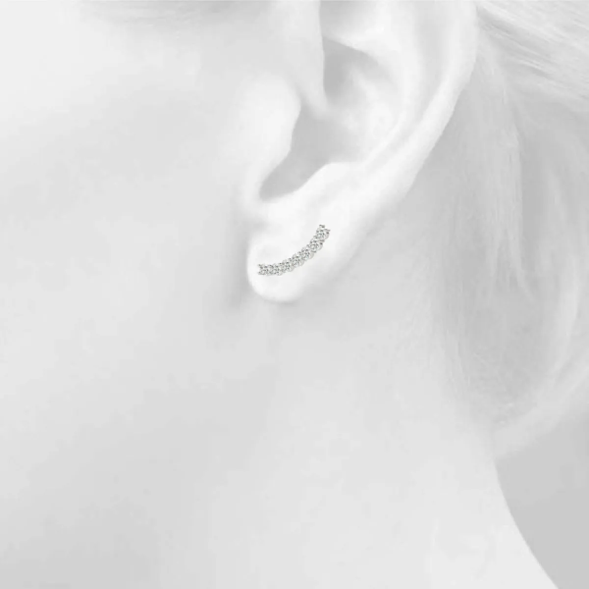 Five-stone Diamond Ear Climbers