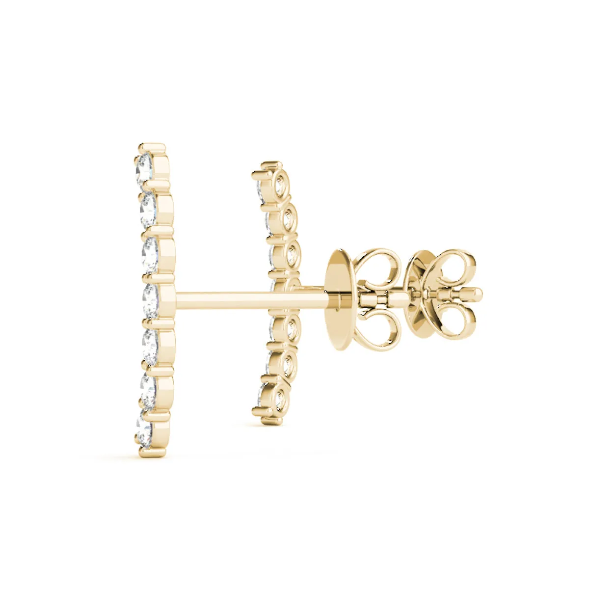 Five-stone Diamond Ear Climbers