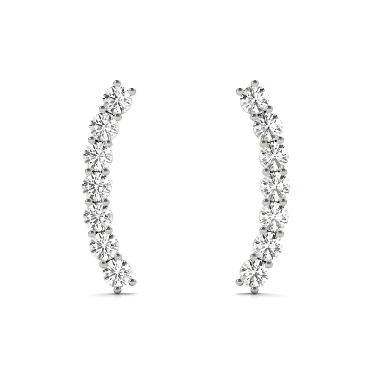 Five-stone Diamond Ear Climbers