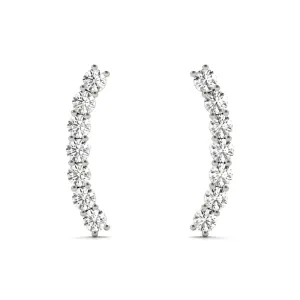 Five-stone Diamond Ear Climbers