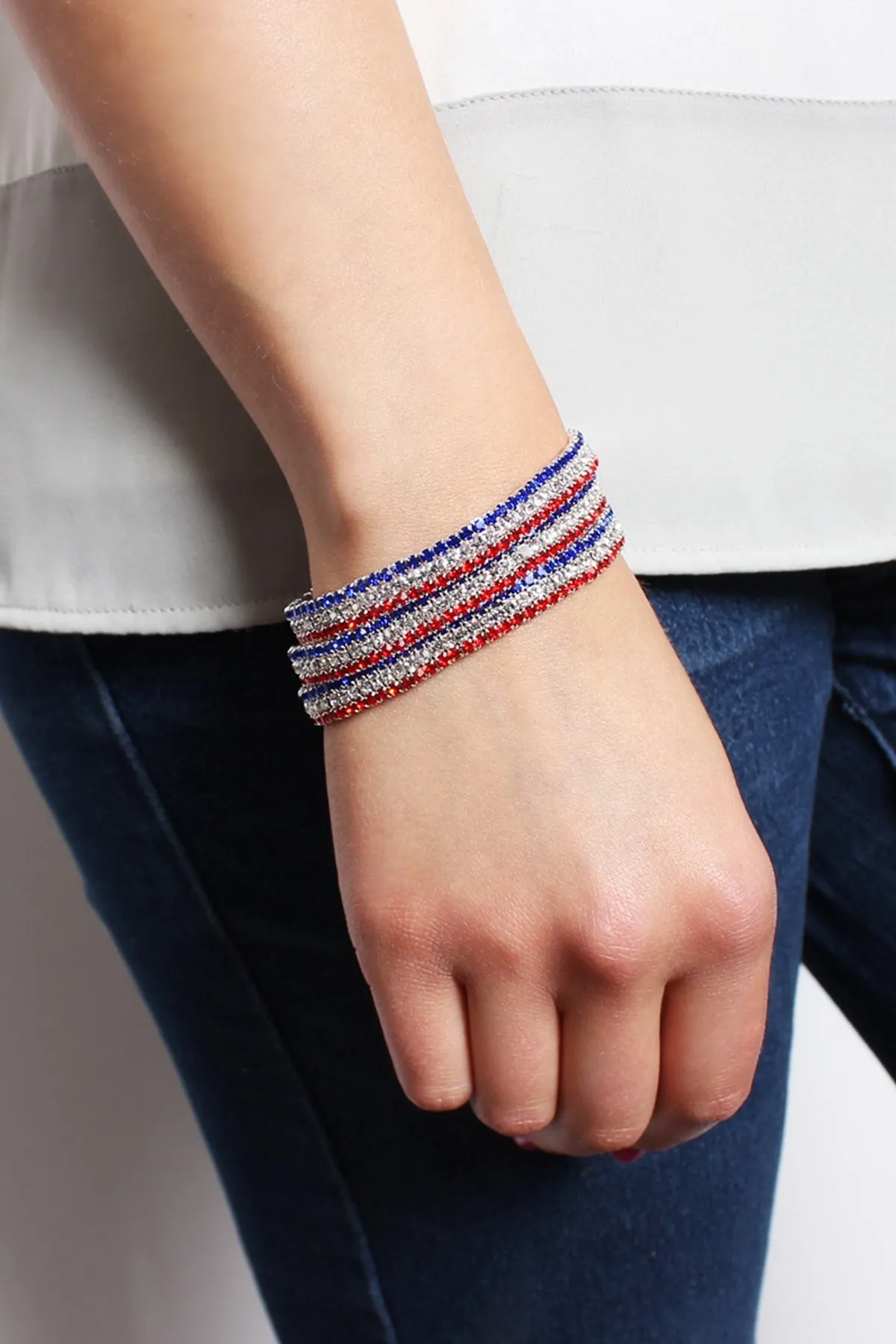 FLAG 3 LINE ELASTIC BRACELET