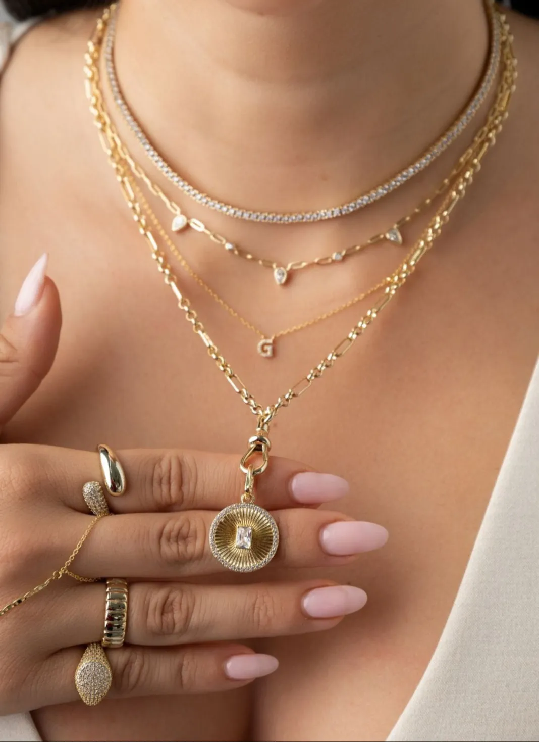 Fluted Gem Charm