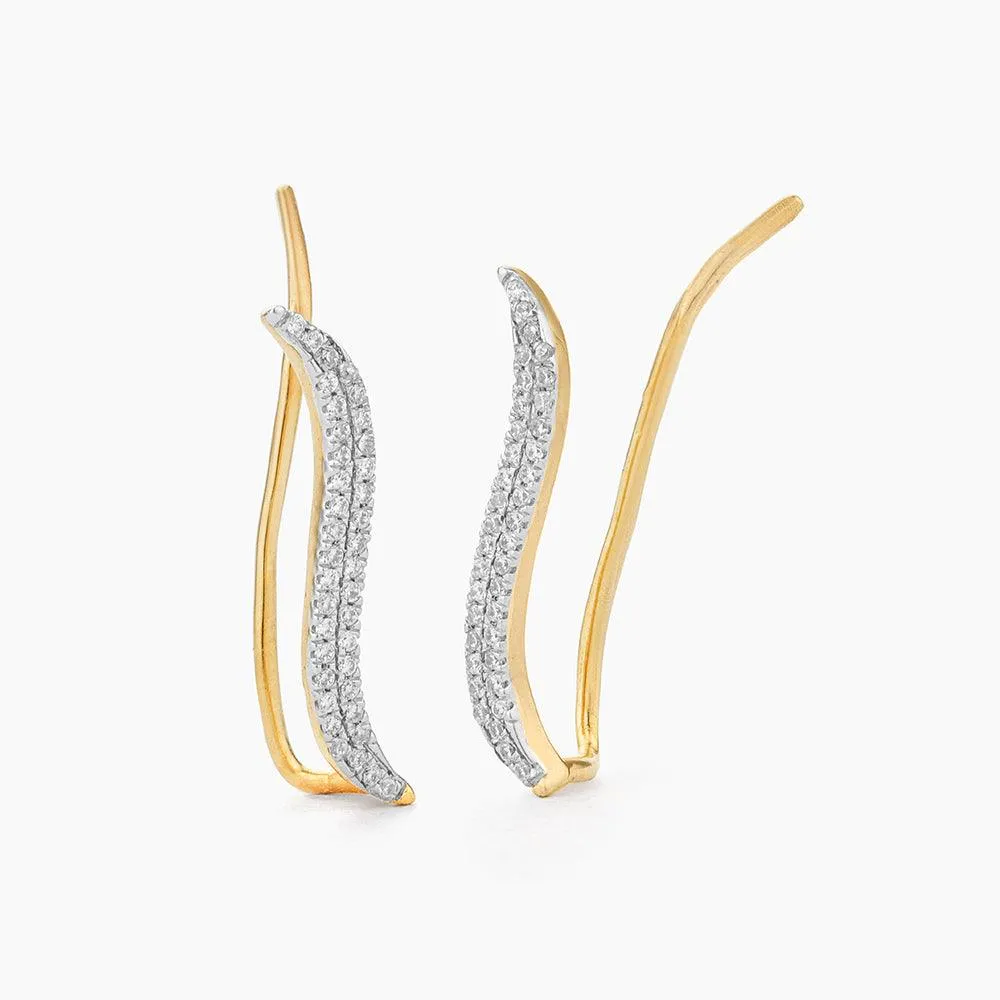 Freeform Ear Climber Earrings