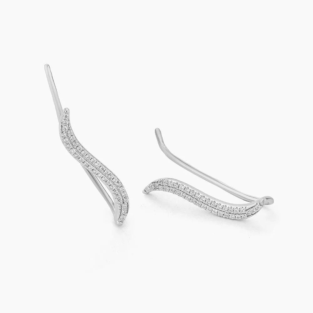 Freeform Ear Climber Earrings