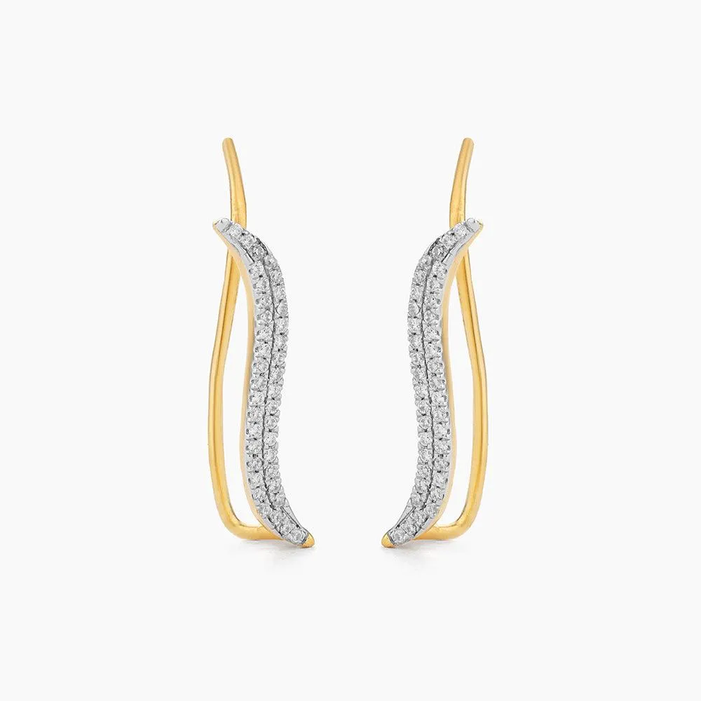 Freeform Ear Climber Earrings