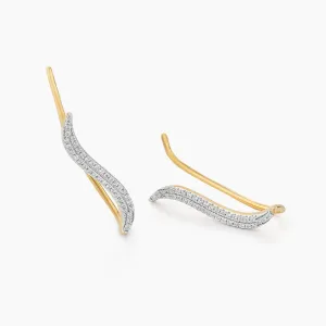 Freeform Ear Climber Earrings