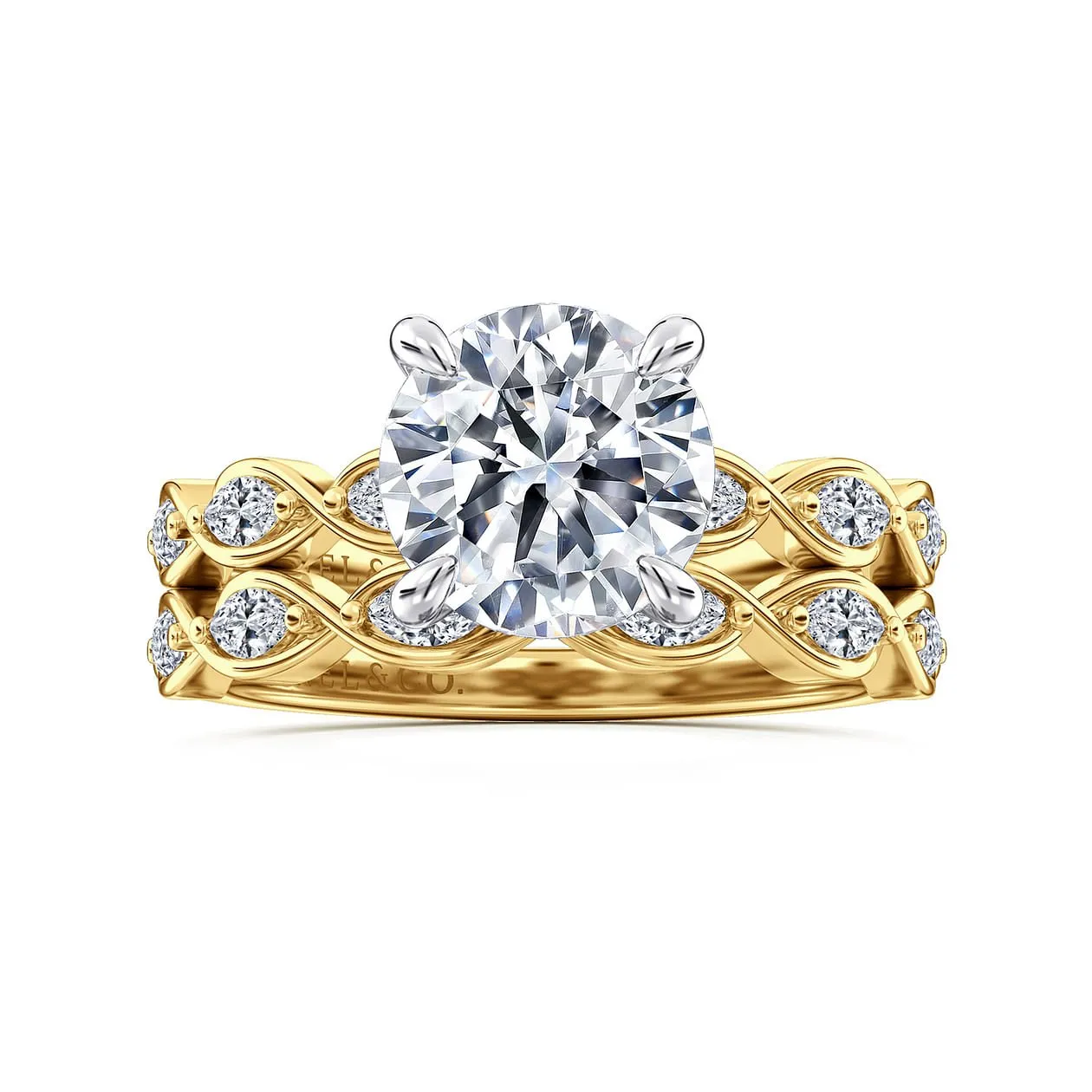 Gabriel & Co. Claudia East-West Set Marquise Diamond Engagement Ring