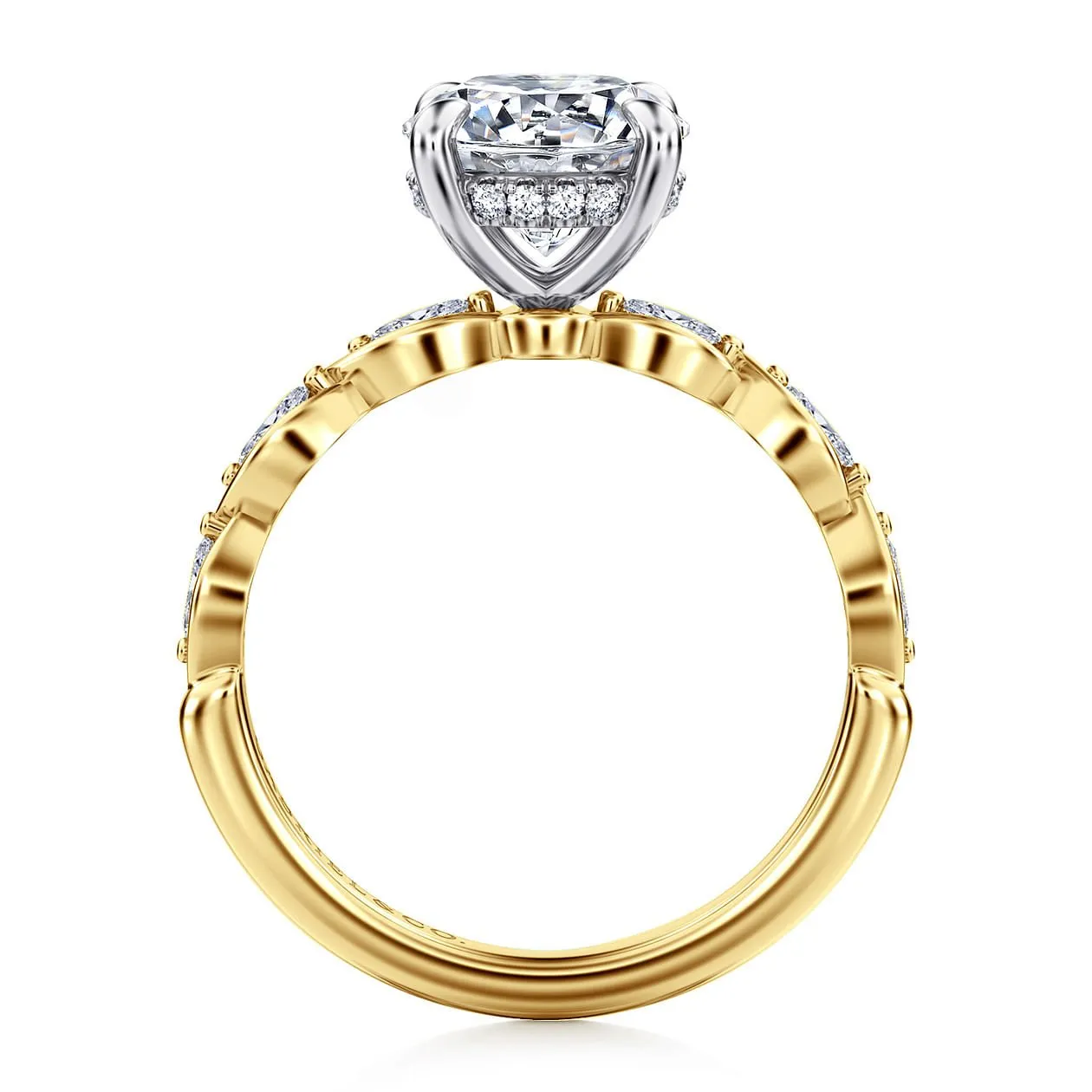Gabriel & Co. Claudia East-West Set Marquise Diamond Engagement Ring