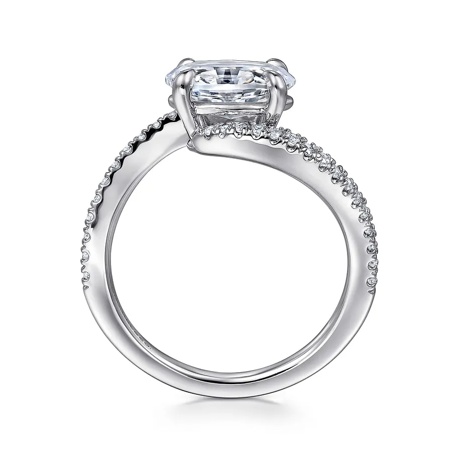 Gabriel & Co. "Aiva" East-West Bypass Diamond Engagement Ring