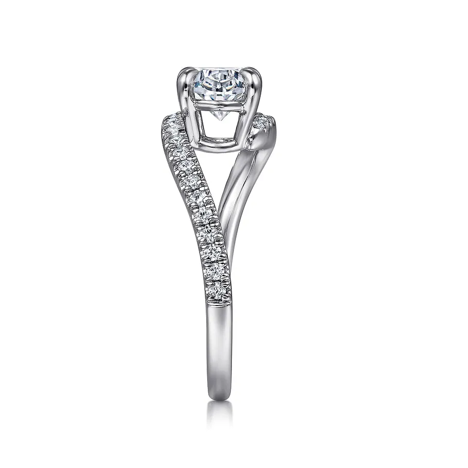 Gabriel & Co. "Aiva" East-West Bypass Diamond Engagement Ring