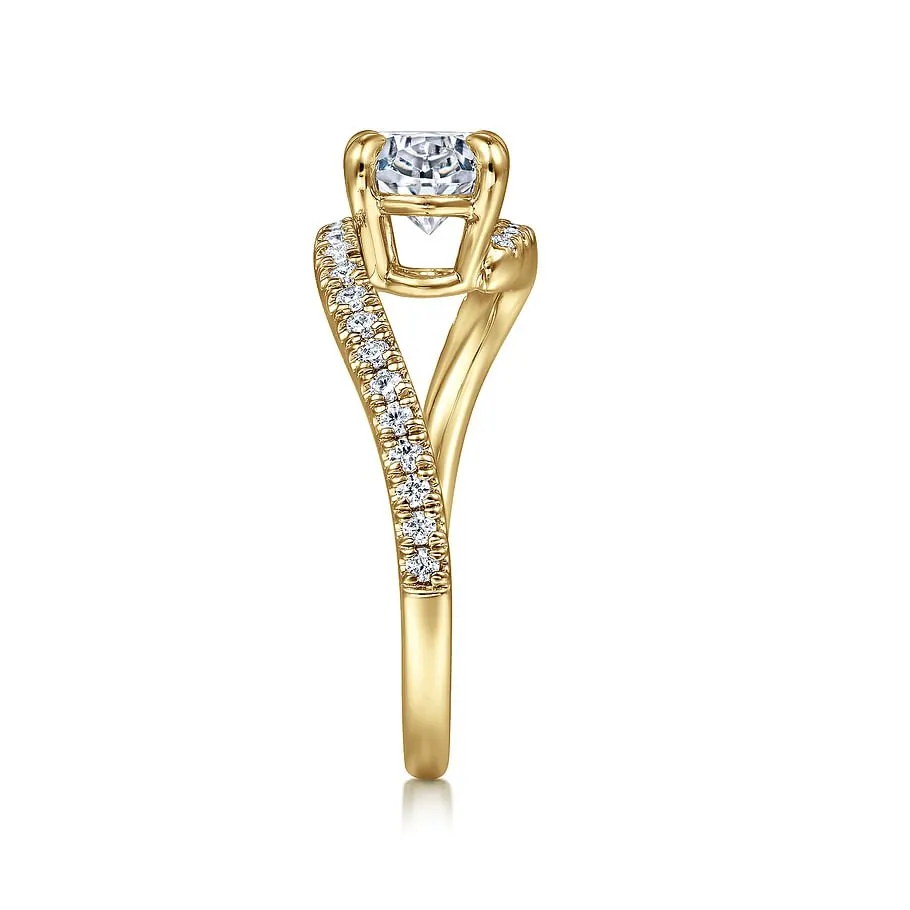 Gabriel & Co. "Aiva" East-West Bypass Diamond Engagement Ring