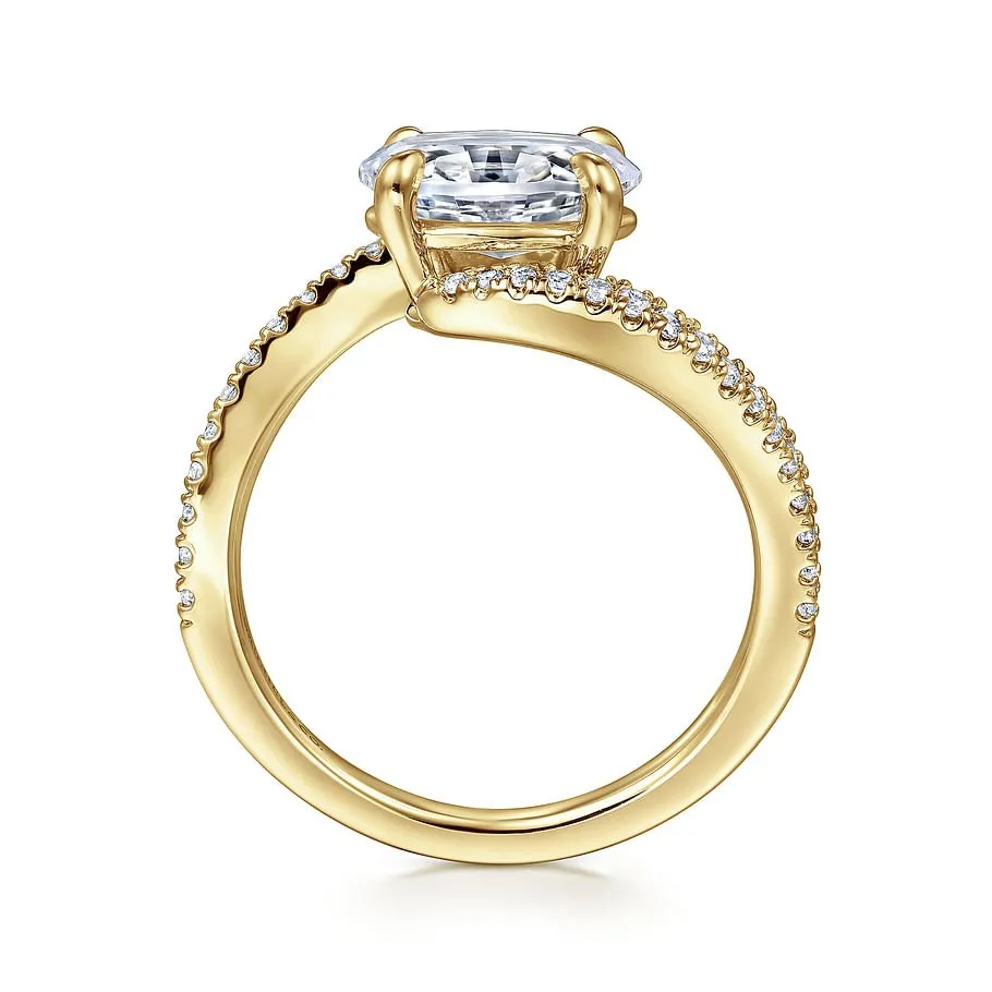 Gabriel & Co. "Aiva" East-West Bypass Diamond Engagement Ring