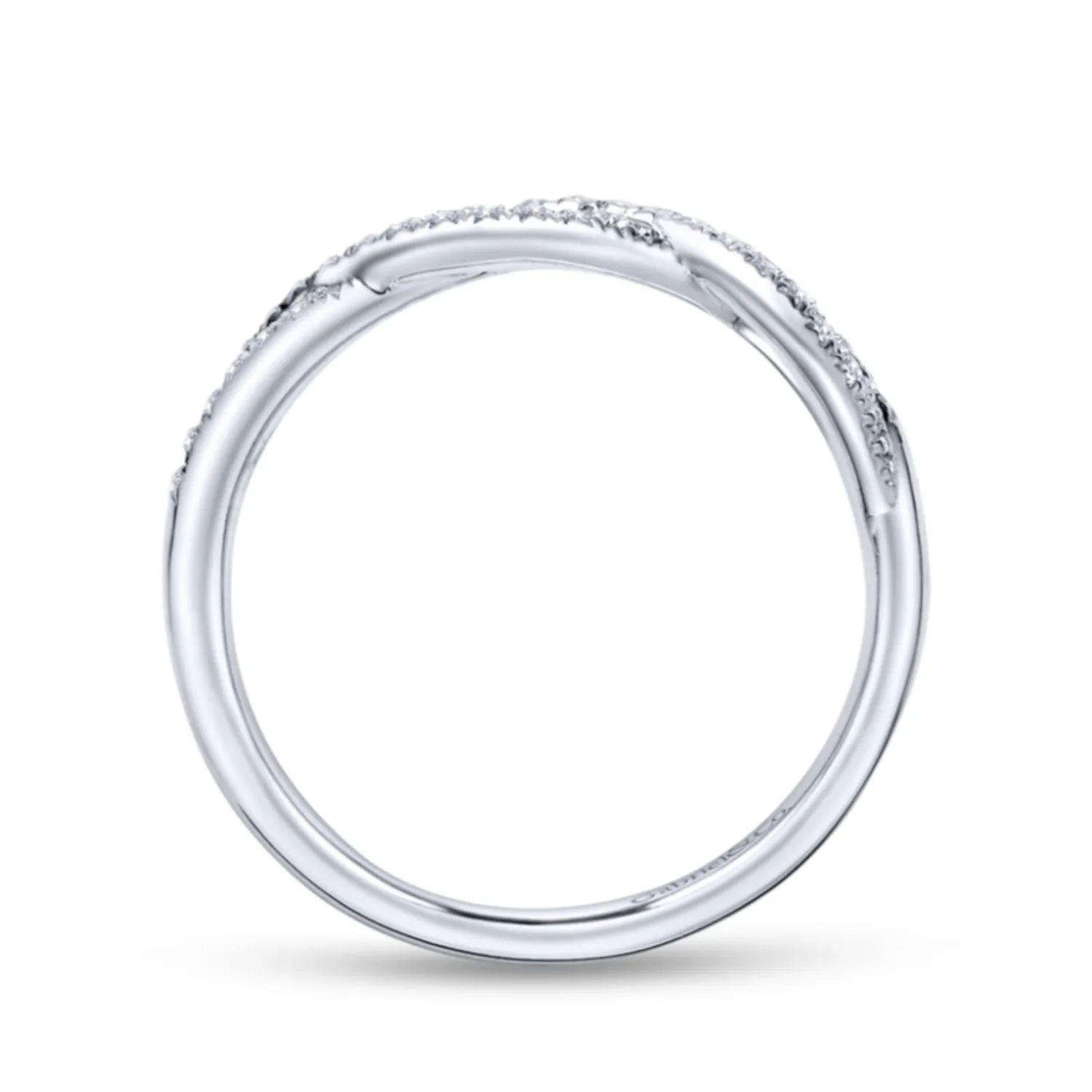 Gabriel & Co. Twisted Diamond Wedding Band