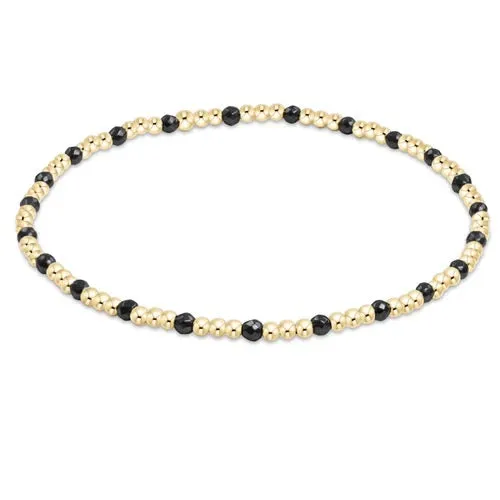 Gemstone Gold Sincerity Pattern 2MM Bead Bracelet