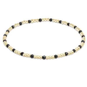 Gemstone Gold Sincerity Pattern 2MM Bead Bracelet