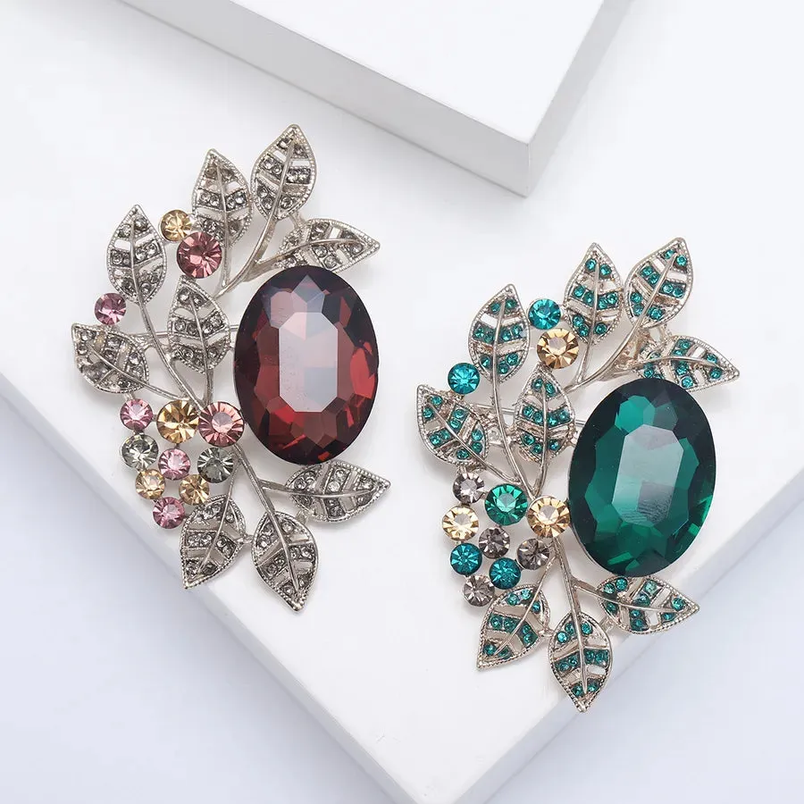 Gilded Garden Gem Brooch