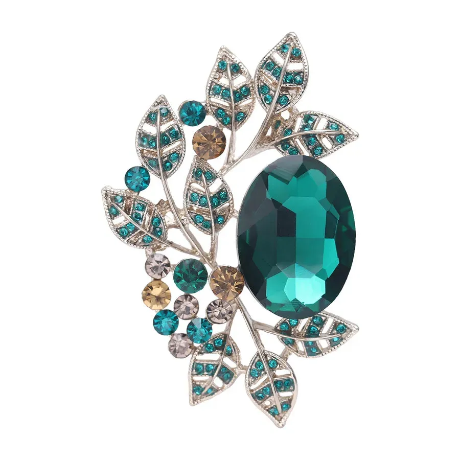 Gilded Garden Gem Brooch