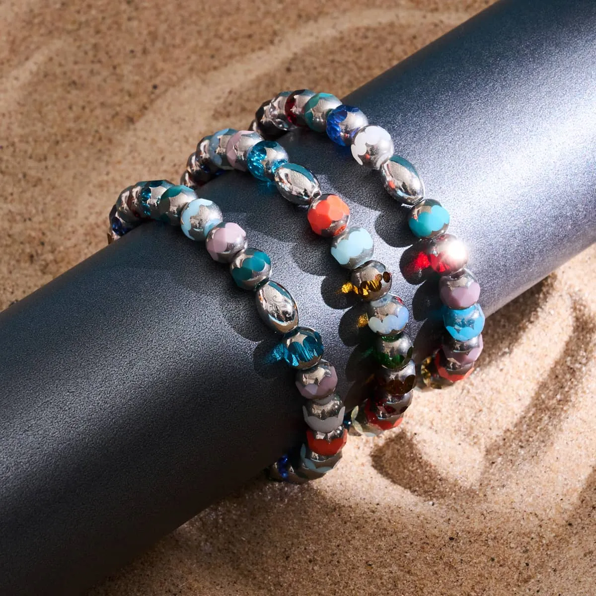 Gilded Rainbow | .925 Sterling Silver | Radiant Facets Crystal Bracelet